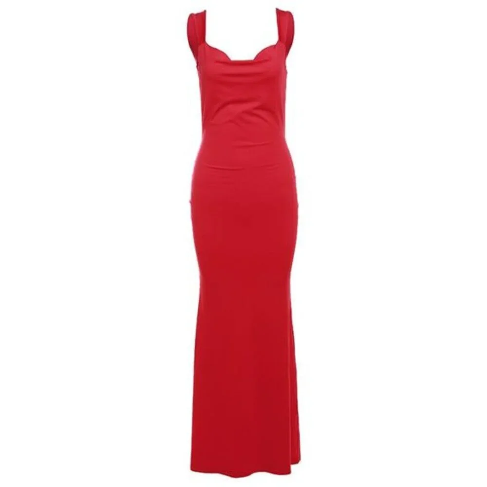 Backless Wide Strap Maxi Dress - Picture 4 of 16